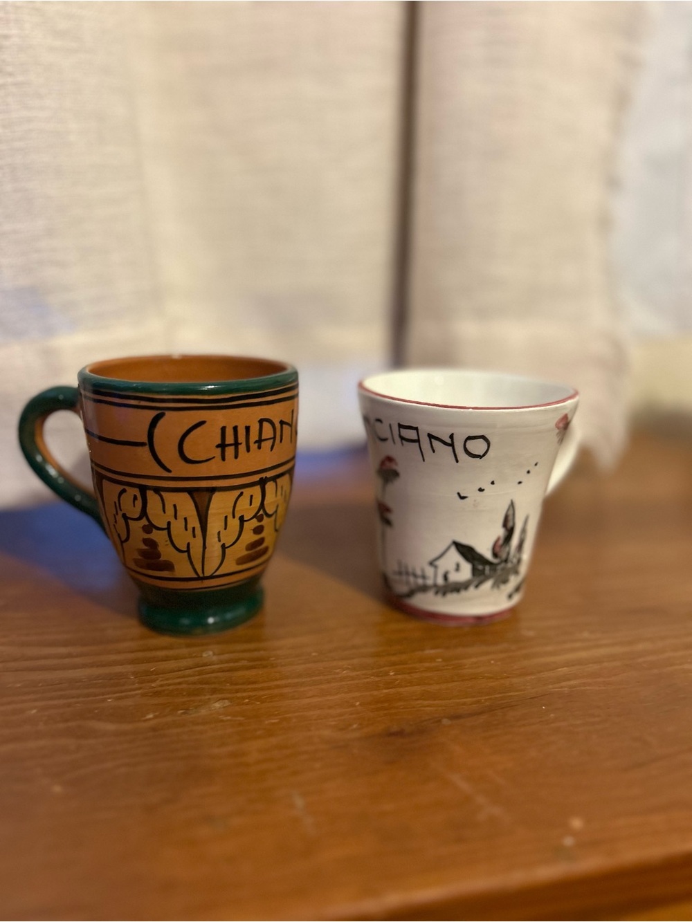 Hand-Painted Ceramic Mug Set made in Italy